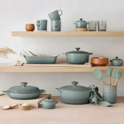Le Creuset Signature Skillet Hoog, 26cm sea salt