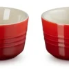 Le Creuset Stoneware Mini Ramekins, kersenrood 4stuks