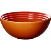 Le Creuset Stoneware Ontbijtkom, 16cm oranjerood