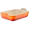 Le Creuset Stoneware Ovenschaal Rechthoekig, 32x25cm oranjerood