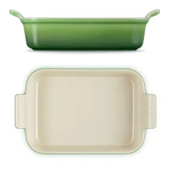 Le Creuset Stoneware Ovenschaal Rechthoekig, 32x25cm bamboo green