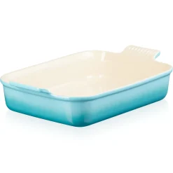 Le Creuset Stoneware Ovenschaal Rechthoekig, 32x25cm caribbean blue
