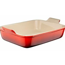 Le Creuset Stoneware Ovenschaal Rechthoekig, 19x15cm kersenrood
