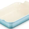 Le Creuset Stoneware Ovenschaal Rechthoekig, 26x20cm caribbean blauw