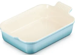 Le Creuset Stoneware Ovenschaal Rechthoekig, 26x20cm caribbean blauw