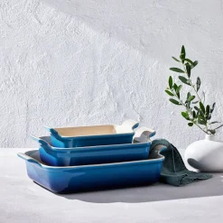 Le Creuset Stoneware Ovenschaal Rechthoekig, 32x25cm azure