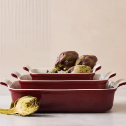 Le Creuset Stoneware Ovenschaal Rechthoekig, 19x15cm garnet
