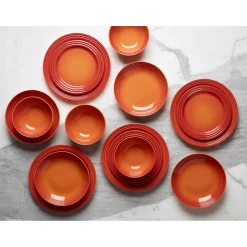 Le Creuset Stoneware Pastabord, 22cm oranjerood