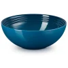 Le Creuset Stoneware Saladeschaal, 24cm deep teal