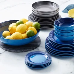 Le Creuset Stoneware Saladeschaal, 24cm deep teal