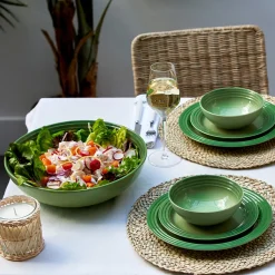 Le Creuset Stoneware Saladeschaal, 24cm bamboo green