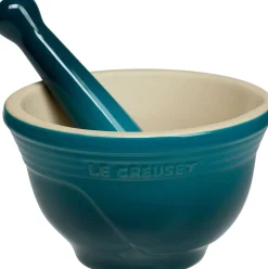 Le Creuset Stoneware Vijzel met Stamper, 11,5cm deep teal