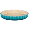 Le Creuset Tartelette- en Quichevorm, 28cm caribbean blauw