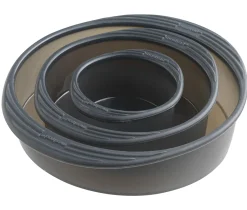 Mastrad Bakvorm Siliconen Rond F40414, zwart 3-delig