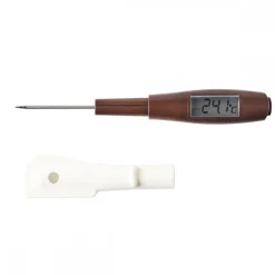 Mastrad m° chocolate Chocoladespatel met Thermometer F74116, 24,5cm bruin