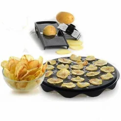 Mastrad Topchips Healthy Chipsmakerkit met Mandoline F64601, zwart
