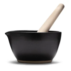 Mujun Suri Bowl met Stamper L, zwart