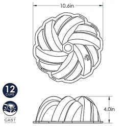 Nordic Ware Braided Bundt Tulbandvorm, goud