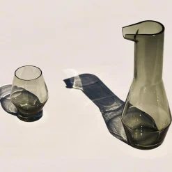 Nude Beak Waterkaraf met Glazen, 3-delig smoke grijs