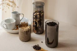 Nuts Voorraadpot met Deksel, 1,2L smoke