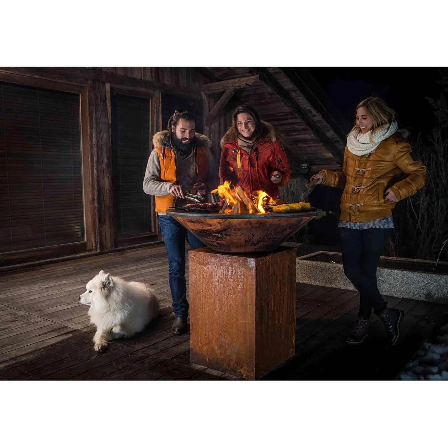 Ofyr Classic+ Storage Corten 85 Vuurschaal