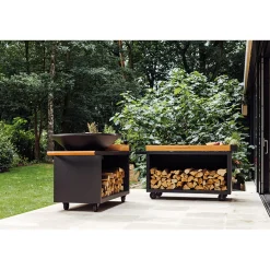 Ofyr Island+ PRO Black 100 Buitenkeuken, teakhout