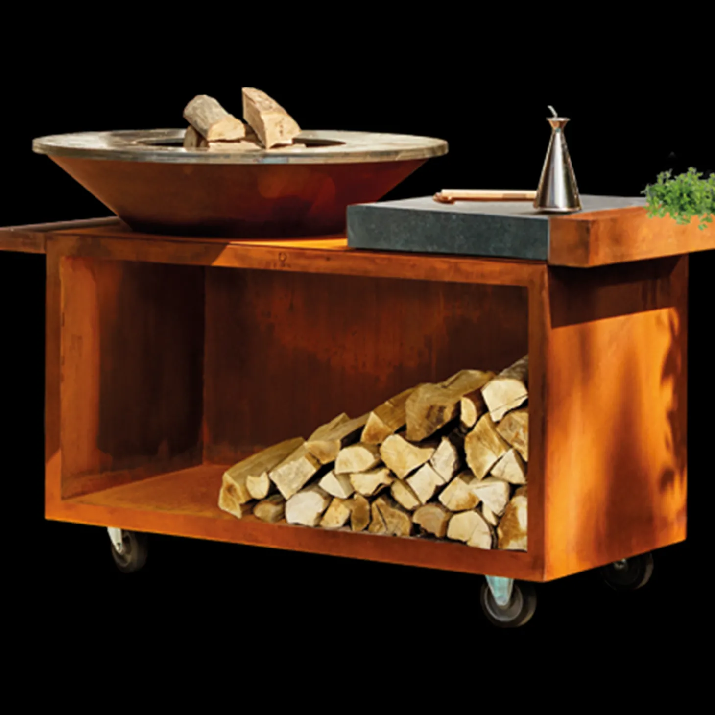 Ofyr Island+ PRO Corten 100 Buitenkeuken, keramiek