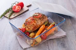Pyrex Cook & Freez Schaal Rechthoek met deksel, 27x22cm