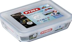 Pyrex Cook & Freeze Schaal Rechthoek met Deksel, 25x19cm