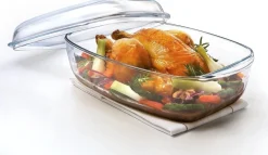 Pyrex Slowcook Ovenschaal met Glazen Deksel, 33x19cm