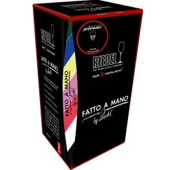 Riedel Fatto A Mano Performance Pinot Noir Mondgeblazen Wijnglas, zwarte steel