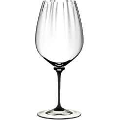 Riedel Fatto A Mano Performance Cabernet Mondgeblazen Wijnglas, zwarte steel