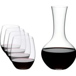 Riedel 'O' Cabernet/Merlot Glazenset met Decanteerkaraf, 5-delig