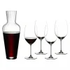 Riedel Veritas Cabernet/Merlot Wijnglazenset met Mosel Decanteerkaraf, 5-delig