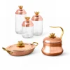 Ruffoni Historia Lotus Set met Braadpan, Ketel en Voorraadpotten K09622, 5-delig koper