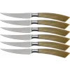 Saladini Steakmessenset 6-delig, 23cm ossenhoorn