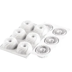 Silikomart Intreccio 105 Siliconen Patisserievorm, 6-vaks
