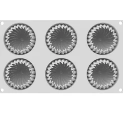 Silikomart Mini Wave Siliconen Patisserievorm, 6-vaks