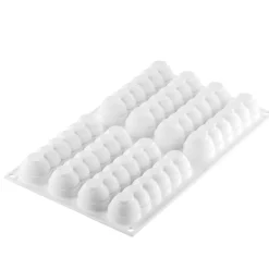 Silikomart Truffle Eclair 75 Siliconen Patisserievorm met Uitsteekvorm, 8-vaks