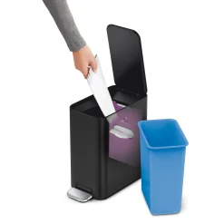 Simplehuman Smalle Pedaalemmer, 5L zwart