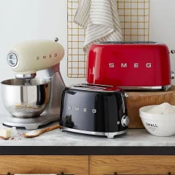 Smeg Broodrooster 2x2 TSF01BLEU, zwart