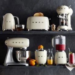 Smeg Broodrooster 2x2 TSF01CREU, crème