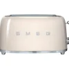 Smeg Broodrooster 2x4 TSF02CREU, crème