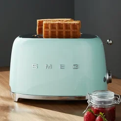 Smeg Broodrooster 2x2 TSF01PGEU, watergroen
