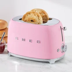 Smeg Broodrooster 2x2 TSF01PKEU, roze
