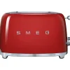 Smeg Broodrooster 2x2 TSF01RDEU, rood