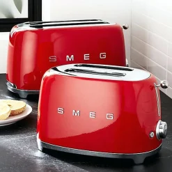 Smeg Broodrooster 2x4 TSF02RDEU, rood