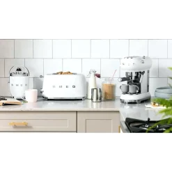 Smeg Broodrooster 2x4 TSF02WHEU, wit