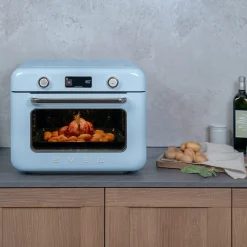 Smeg Combi Stoomoven COF01PBEU, pastelblauw