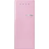 Smeg Jaren 50 Koelkast met Vriesvak FAB28LPK6, roze linksdraaiend